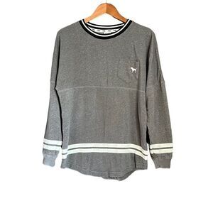 Victoria’s Secret pink grey crew neck sweater. Size xs